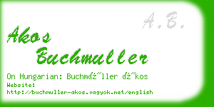 akos buchmuller business card